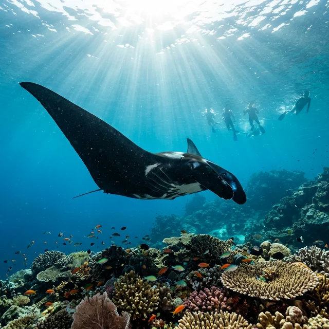 Snorkeling avec les Manta